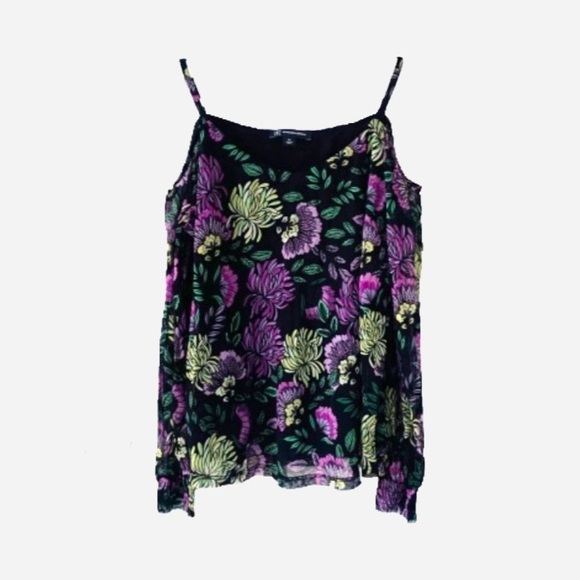 🌸New🌸 Floral Cold Shoulder Blouse Top INC Sz PM - Picture 6 of 6